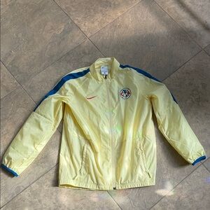 Nike Yellow Track Jacket with Blue Accents